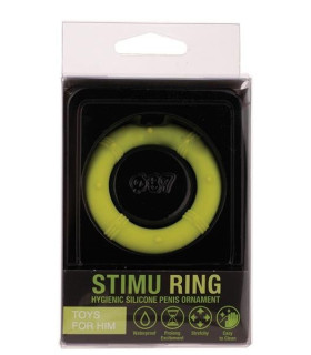 Эрекционное кольцо Stimu Ring салатового цвета - No Taboo