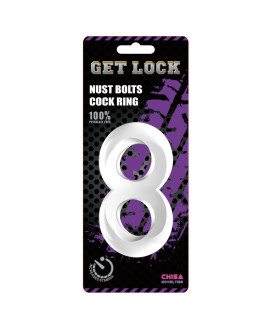 Эрекционное кольцо на член двойное Chisa Nust Bolts, 2.6 см - No Taboo