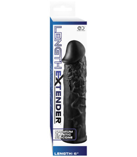 Насадка на пеніс NMC Length Extender удлиняющая, черная, 20 х 3.2 см - No Taboo