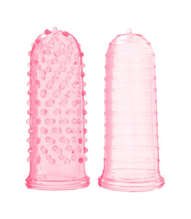 Насадки на палец рельефные Toy Joy розовые, 7 х 3 см - No Taboo