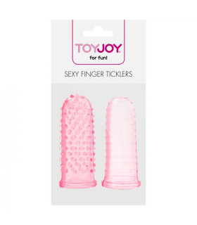 Насадки на палец рельефные Toy Joy розовые, 7 х 3 см - No Taboo