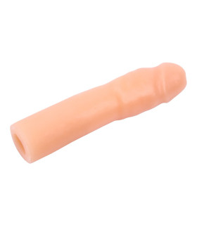 Насадка на пенис Chisa Real Feel Sleeve реалистичная, удлиняющая, бежевая, 16.8 х 4 см - No Taboo