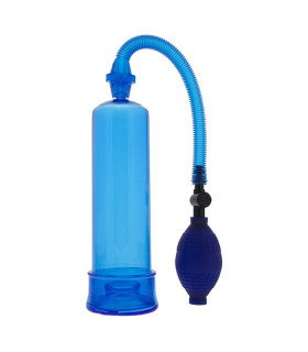 Вакуумна помпа з грушею Dream Toys MenzStuff для члена, блакитна, 22 х 6.7 см - No Taboo