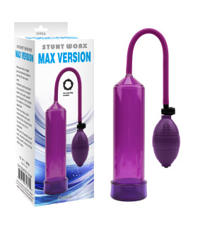 Помпа для збільшення члена Chisa Max Version механічна, фіолетова, 23.5 х 5.8 см - No Taboo