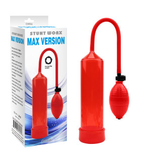 Помпа для увеличения члена Chisa Max Version механическая, красная, 23.5 х 5.8 см - No Taboo