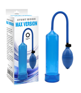 Помпа для увеличения члена Chisa Max Version механическая, синяя, 23.5 х 5.8 см - No Taboo