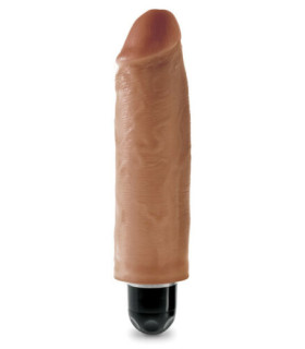 Вибратор KING COCK 6 VIBRATING STIFFY TAN - No Taboo