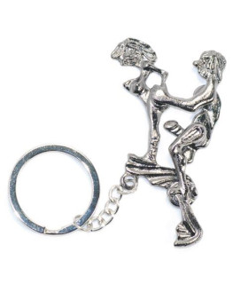 Брелок Funny Sexy Keychain, що рухається з металу, сріблястий - No Taboo