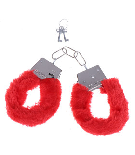 Наручники Fur Love Cuffs красные NO TABOO - No Taboo