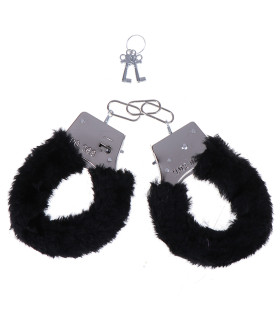 Наручники Fur Love Cuffs черные NO TABOO - No Taboo