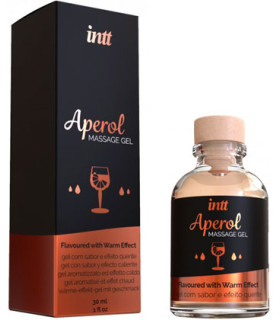 Масажний гель Intt Aperol, 30 мл, з розігрівом, зі смаком аперолю - No Taboo