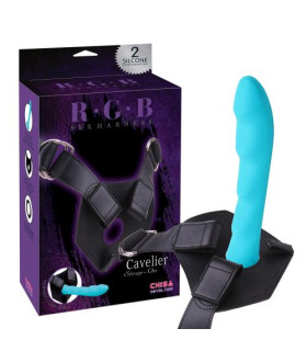 Страпон Chisa Cavelier на трусиках, голубой, 18 х 3 см - No Taboo