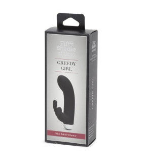 Мини-вибратор-кролик для клитора и точки G Fifty Shades of Grey, чёрный, 13.9 х 3.2 см - No Taboo
