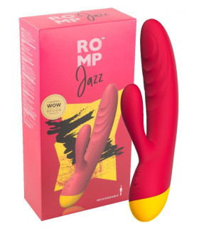 Вибратор-кролик ROMP Jazz силиконовый, розовый, 21 × 3.6 см - No Taboo