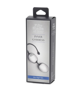 Вагинальные шарики Fifty Shades of Grey серебристые, 20.3 х 3.6 см - No Taboo