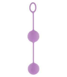 Вагинальные шарики на мягкой сцепке Toy Joy лиловые, 3.5 см - No Taboo