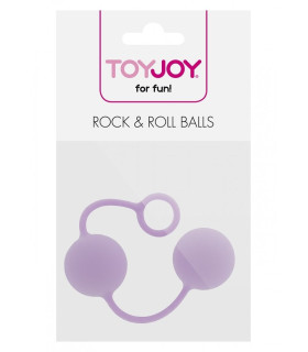 Вагинальные шарики на мягкой сцепке Toy Joy лиловые, 3.5 см - No Taboo