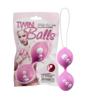 Шарики вагинальные розовые Twin Balls - No Taboo