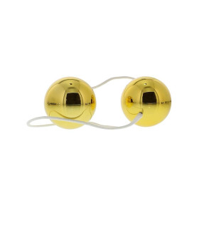 Вагинальные шарики Vibratone Duo Balls золотые, 3.5 см - No Taboo