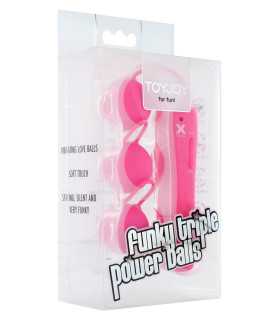 Вагинальные шарики с вибрацией Funky Triple Power Balls - No Taboo