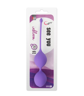 Вагинальные шарики DreamToys See You In Bloom фиолетовые, 3.6 см - No Taboo