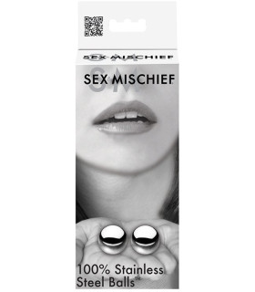 Вагинальные шарики Sex & Mischief стальные, серебристые, 2 см - No Taboo