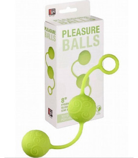 Зеленые вагинальные шарики на мягкой сцепке NEON PLEASURE BALLS - No Taboo