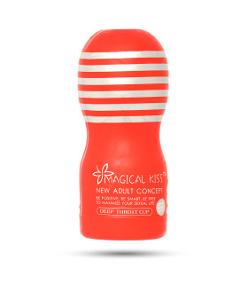 Мастурбатор Magical Kiss Deep Throat Cup, в колбе красной - No Taboo