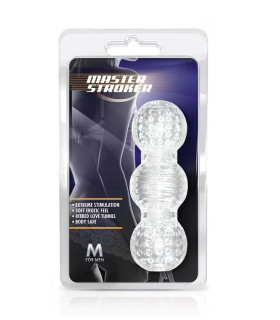 Мастурбатор трёхсекционный Blush M for Men эластичный, прозрачный, 15.2 х 5 см - No Taboo