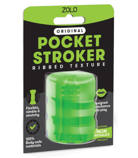 Мини-мастурбатор из силикона в колбе ORIGINAL POCKET STROKER ZOLO - No Taboo