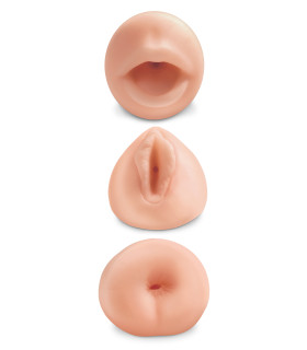 Набор мастурбаторов Pipedream All 3 Holes бежевый, 3 шт - No Taboo