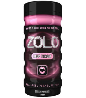 Мастурбатор ZOLO Deep Throat в колбе, бежевый, 4.5 см - No Taboo