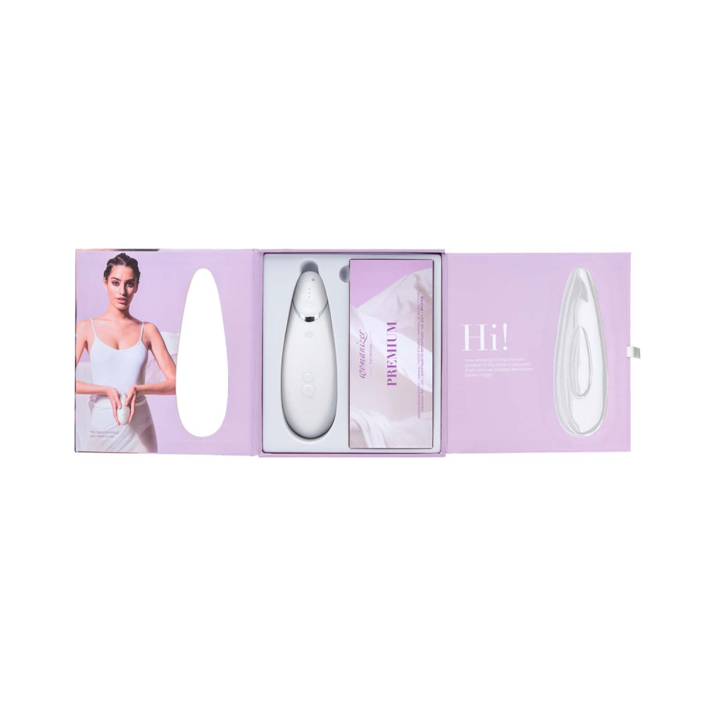 Womanizer Premium бесконтактный клиторальный стимулятор Вуманайзер Премиум, белый фото №5 — секс игрушки: Украина, NO TABOO