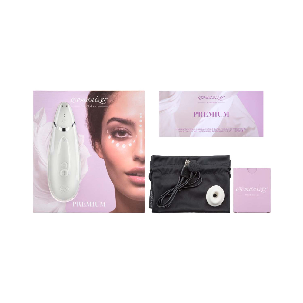 Womanizer Premium бесконтактный клиторальный стимулятор Вуманайзер Премиум, белый фото №6 — секс игрушки: Украина, NO TABOO