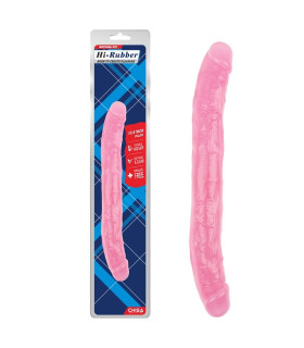 Фаллоимитатор двойной Chisa двухголовый, розовый, 32.5 х 3.5 см - No Taboo