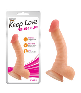 Фаллоимитатор реалистичный Chisa Keep Love Deep Prelude, на присоске, 20 см х 3.8 см - No Taboo