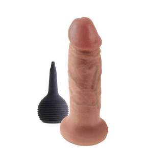Фаллоимитатор с функцией семяизвержения KING COCK 6INCH SQUIRTING COCK TAN - No Taboo