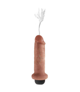 Фаллоимитатор с функцией семяизвержения KING COCK 6INCH SQUIRTING COCK TAN - No Taboo