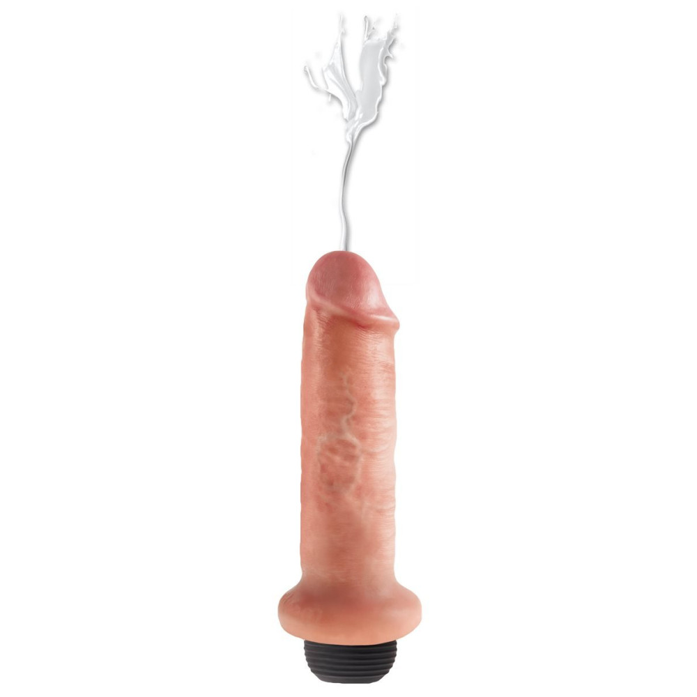 Фаллоимитатор реалистичный, с семяизвержением Pipedream King Cock бежевый, 17.8 х 4.6 см фото №3 — секс игрушки: Украина, NO TABOO