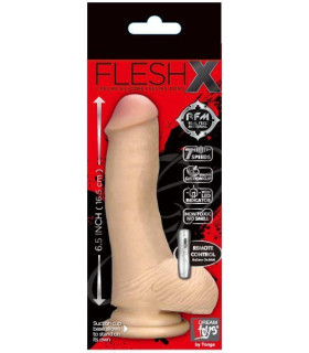 Вібратор реалістичний Dream Toys Realstuff з пультом, бежевий, 16.5 х 4 см - No Taboo