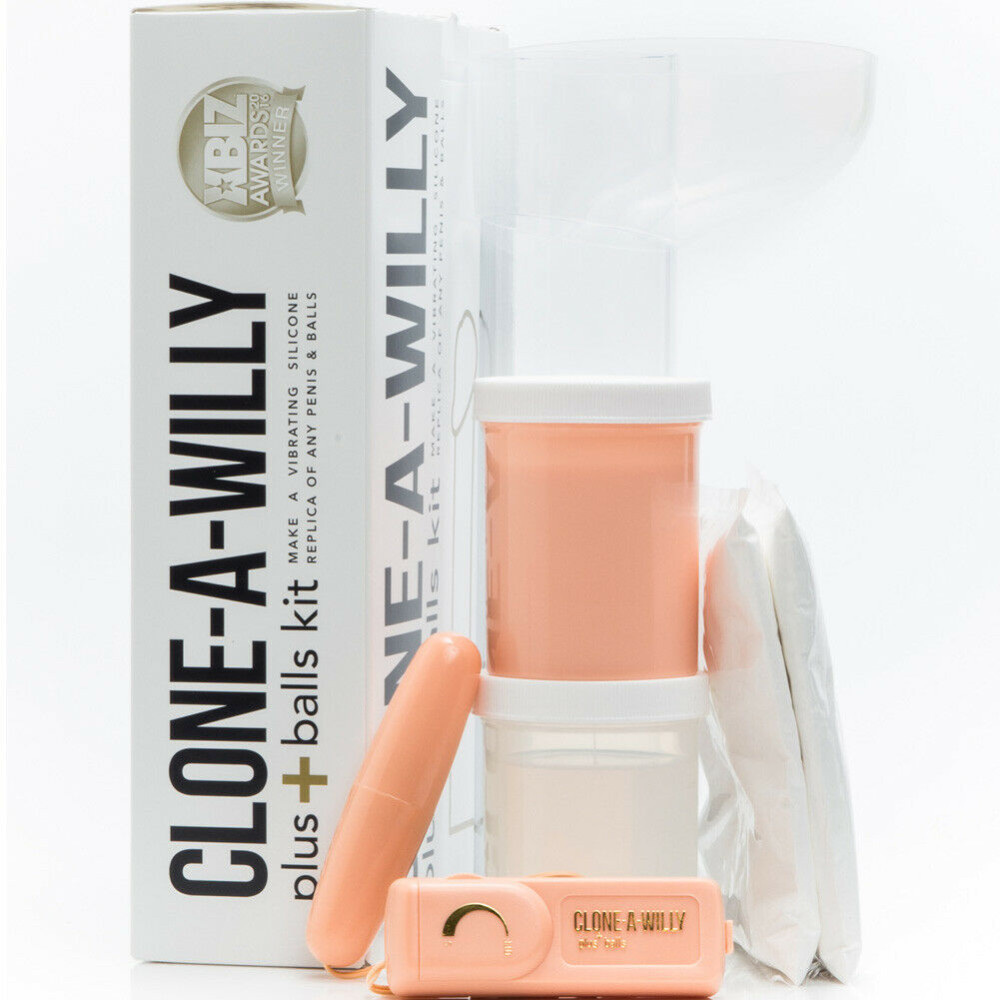 Набор скульптора+пульт и с мошонкой Clone A Willy Plus Balls Vibrating Silicone Kit Flesh фото №2 — секс игрушки: Украина, NO TABOO