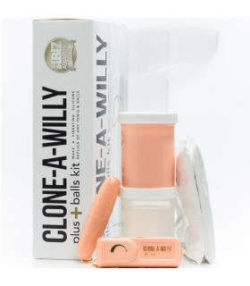 Набор скульптора+пульт и с мошонкой Clone A Willy Plus Balls Vibrating Silicone Kit Flesh - No Taboo
