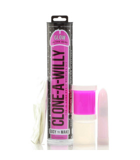Набор скульптора светится в темноте Clone-A-Willy Hot Pink Glow in the Dark - No Taboo