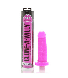 Набор скульптора светится в темноте Clone-A-Willy Hot Pink Glow in the Dark - No Taboo
