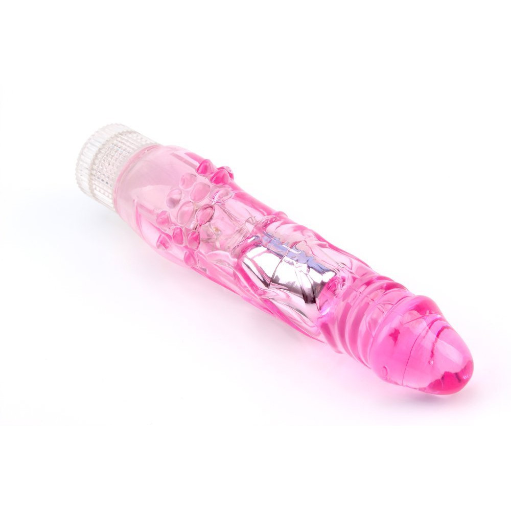 Вибратор реалистичный с рельефом Chisa Crystal Jellie розовый, 21 х 3.7 см фото №4 — секс игрушки: Украина, NO TABOO