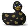 Уточка вибратор I Rub My Duckie черная в золотое сердечко фото №1 — секс игрушки: Украина, NO TABOO