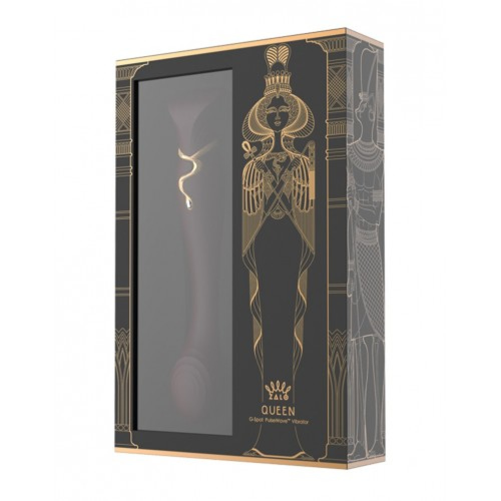 Вибратор с насадкой Zalo Queen Set с волновой стимуляцией, для клитора и точки G, бордо фото №4 — секс игрушки: Украина, NO TABOO
