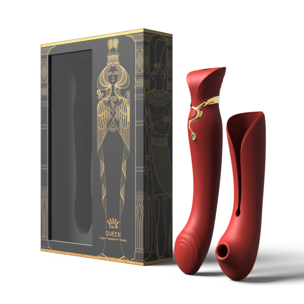 Вибратор с насадкой Zalo Queen Set с волновой стимуляцией, для клитора и точки G, бордо фото №11 — секс игрушки: Украина, NO TABOO