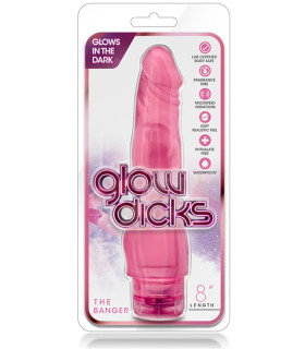 Вибратор GLOW DICKS THE BANGER PINK - No Taboo