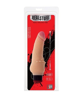 Вибратор реалистичный многоскоростной Dream Toys RealStuff из киберкожи, телесный - No Taboo